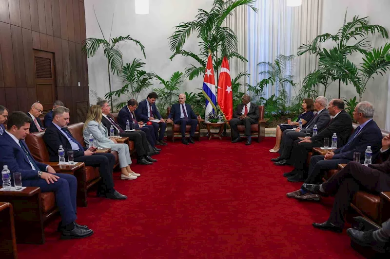 TBMM Başkanı Kurtulmuş, Küba Devlet Başkanı Yardımcısı Mesa ile bir araya geldi
