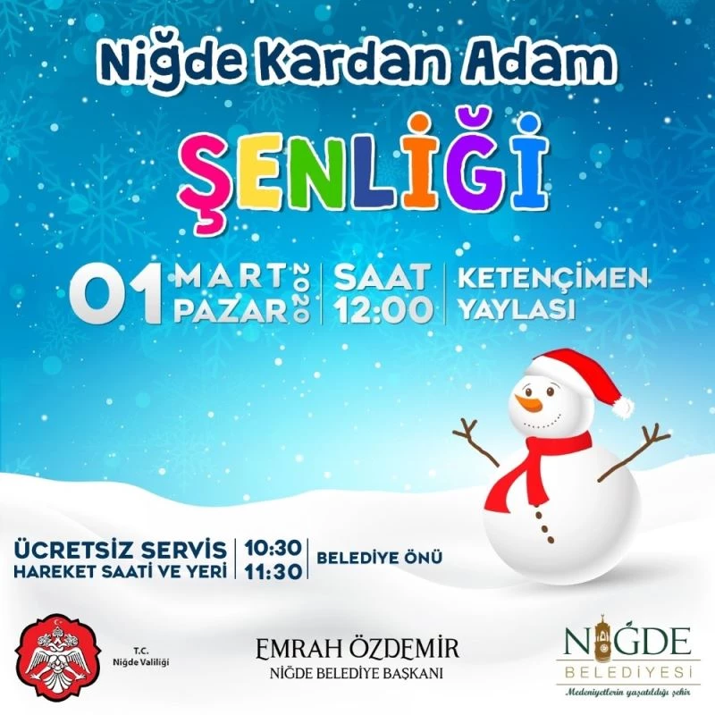 KETEN ÇİMEN’DE KARDAN ADAM ŞENLİĞİ