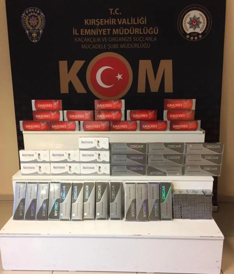 Kırşehir’de KOM ekipleri, 859 paket kaçak sigara ele geçirdi