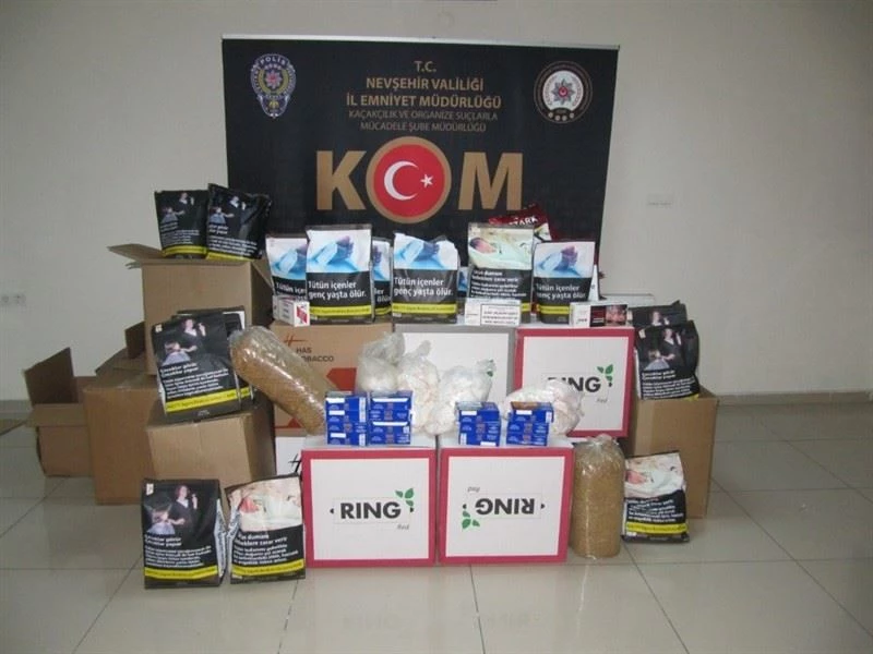 Nevşehir’de 87 kilo kaçak tütün ele geçirildi
