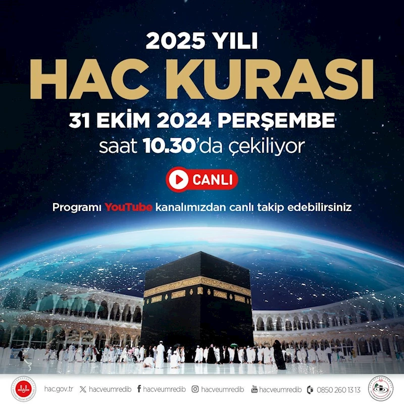 2025 yılı hac kurası yarın çekiliyor
