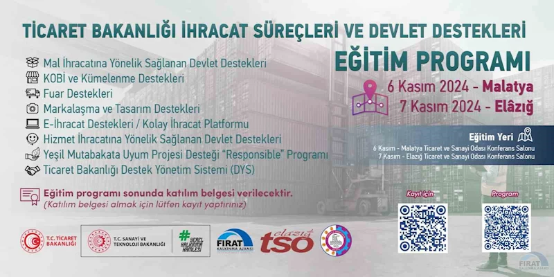 Ticaret Bakanlığı ihracat süreçleri ve devlet destekleri eğitim programı başlıyor
