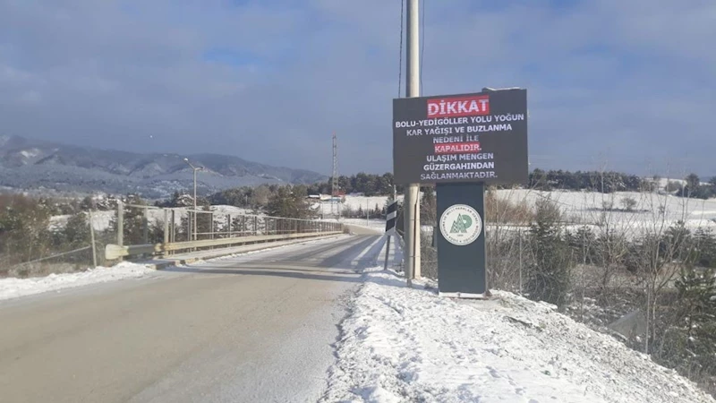 Yedigöller Milli Parkı yolu ulaşıma kapatıldı
