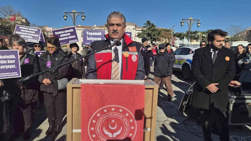 Tekirdağ’da kadına yönelik şiddete karşı anlamlı yürüyüş
