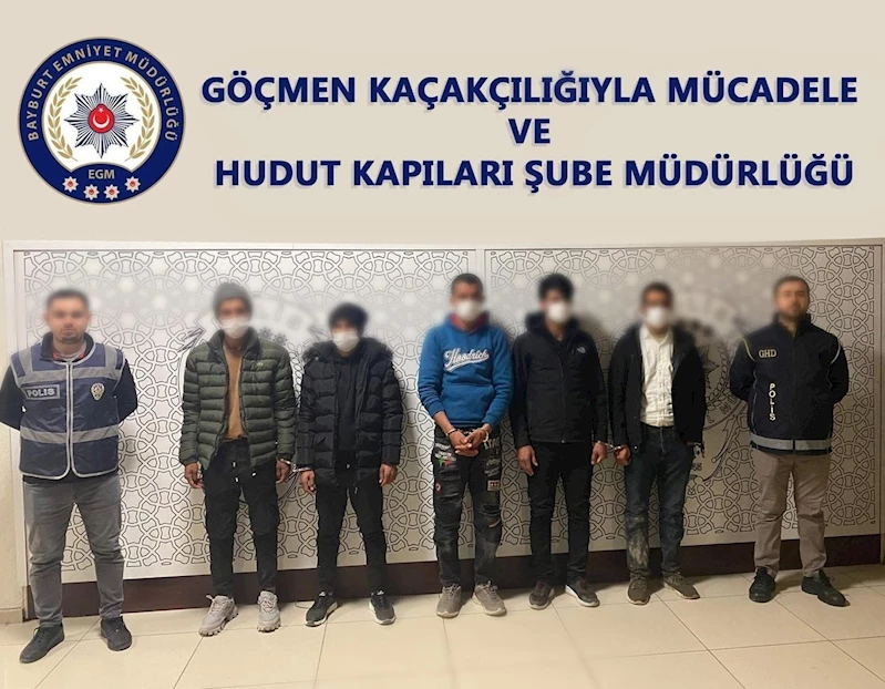 Bayburt’ta 11 düzensiz göçmenle birlikte 6 organizatör yakalandı
