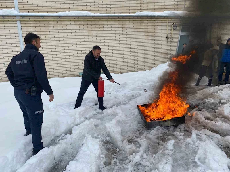 Yangın eğitimleri devam ediyor
