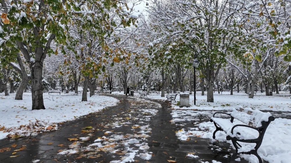 Kar yağan Kayseri