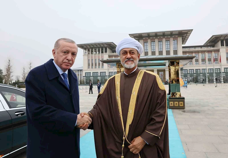 Cumhurbaşkanı Erdoğan, Umman Sultanı  El Said’i  resmi törenle karşıladı
