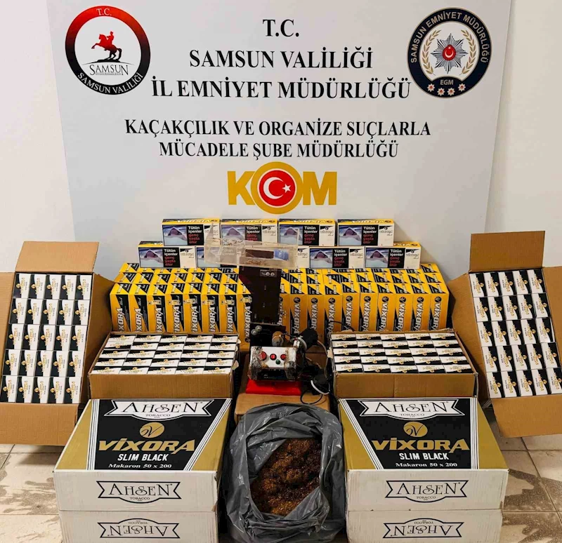 Samsun’da kaçak tütün mamulleri operasyonu
