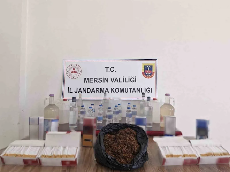 Mersin’de kaçak makaron ve sahte içki ele geçirildi
