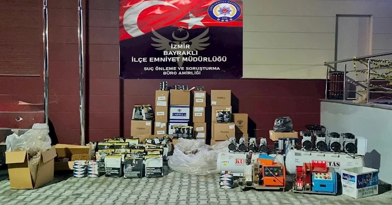 İzmir’de ev görünümlü kaçak sigara imalathanesine operasyon
