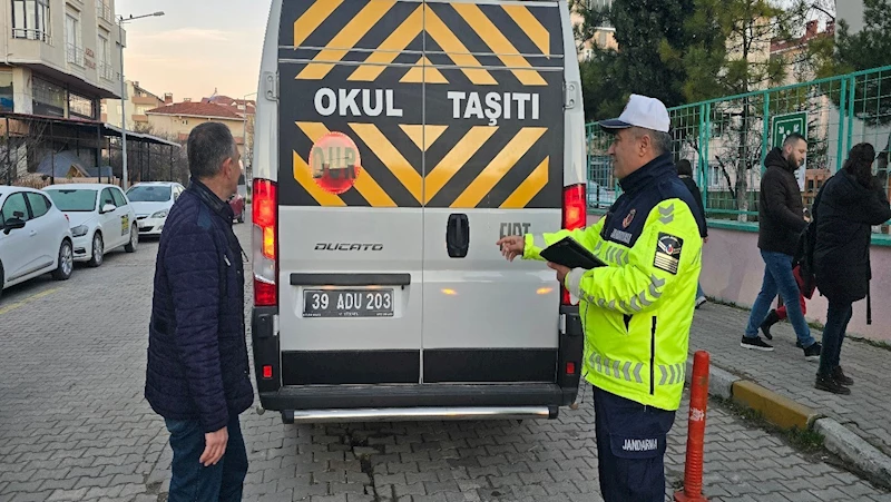 Kırklareli’nde okul servisleri denetlendi
