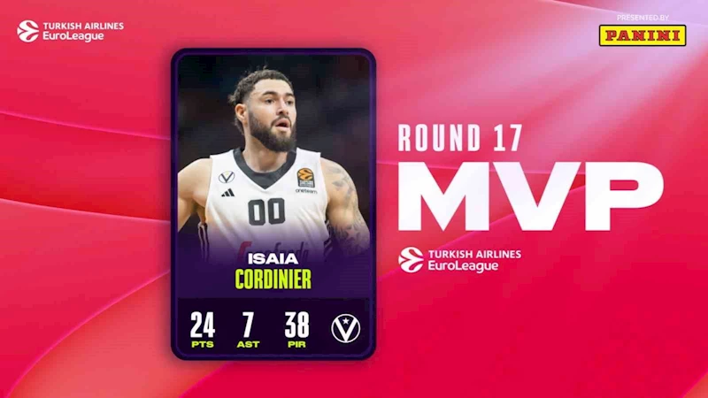 THY Euroleague’de 17. haftanın MVP’si Isaia Cordinier oldu
