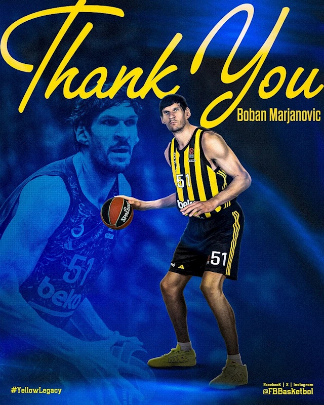 Fenerbahçe Erkek Basketbol Takımı’nda Sırp pivot Boban Marjanovic ile yollar ayrıldı.
