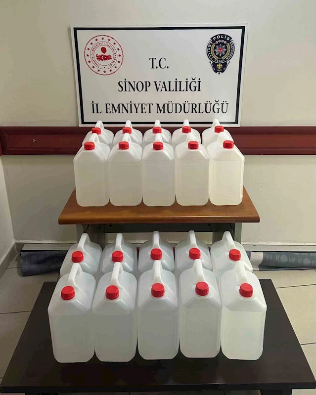 Sinop’ta Çengel Operasyonu: 100 litre etil alkol ele geçirildi
