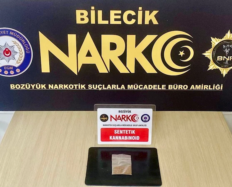 Bilecik’te uyuşturucu operasyonu 1 şüpheli yakalandı
