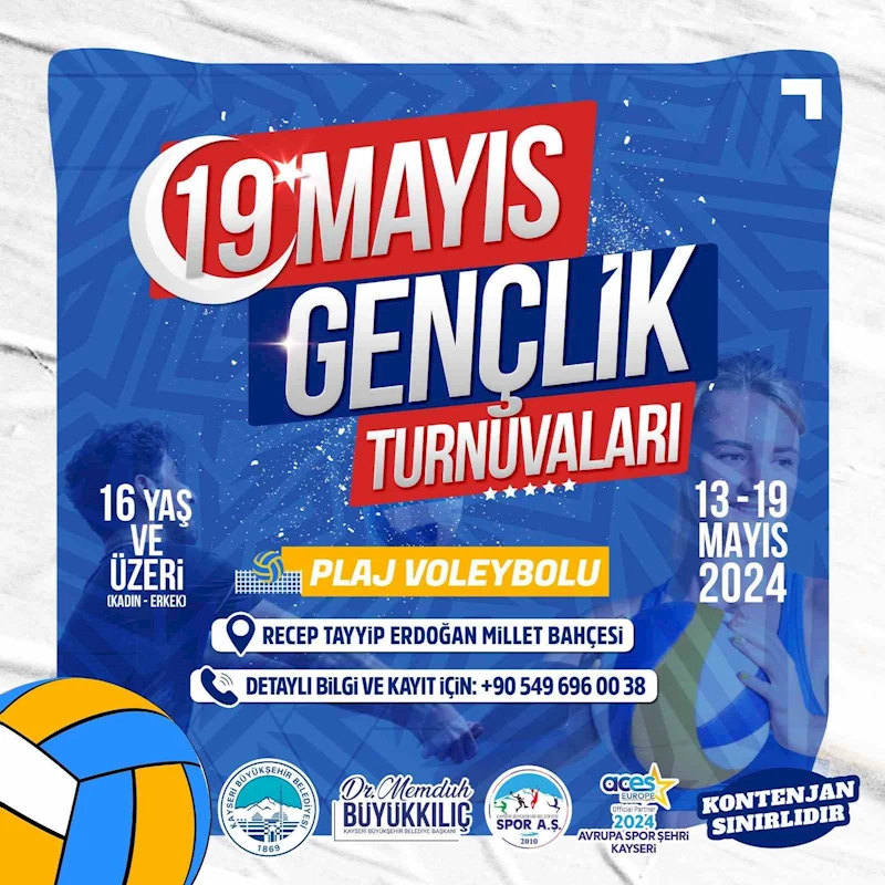 Kayseri Büyükşehir’den 19 Mayıs’a özel plaj voleybolu turnuvası