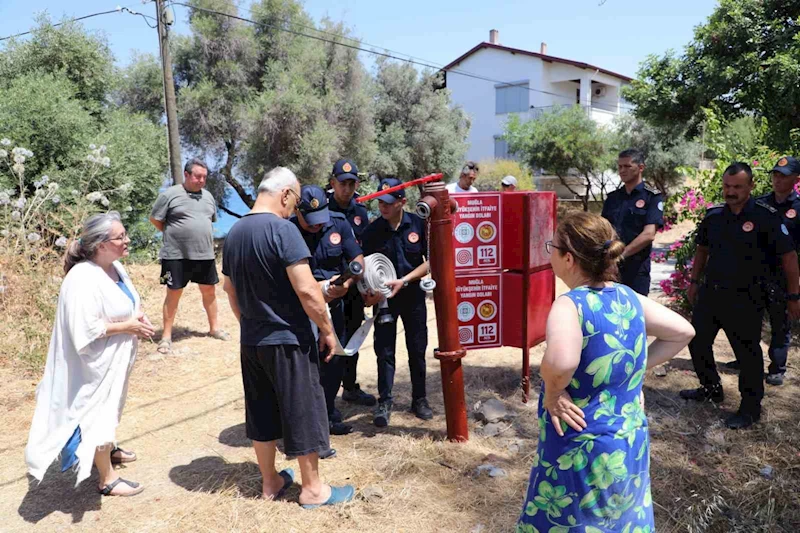 Fethiye Şövalye Adası sakinlerine yangın eğitimi
