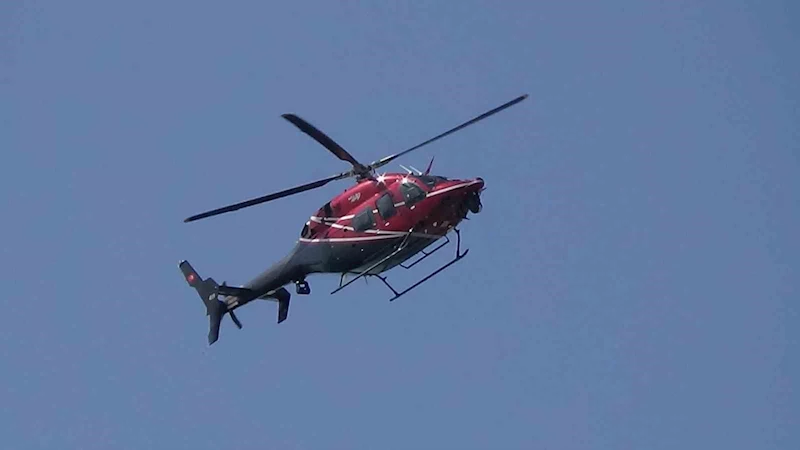 Van Gölü’nde kaybolan şahısın arama çalışmalarına helikopter desteği
