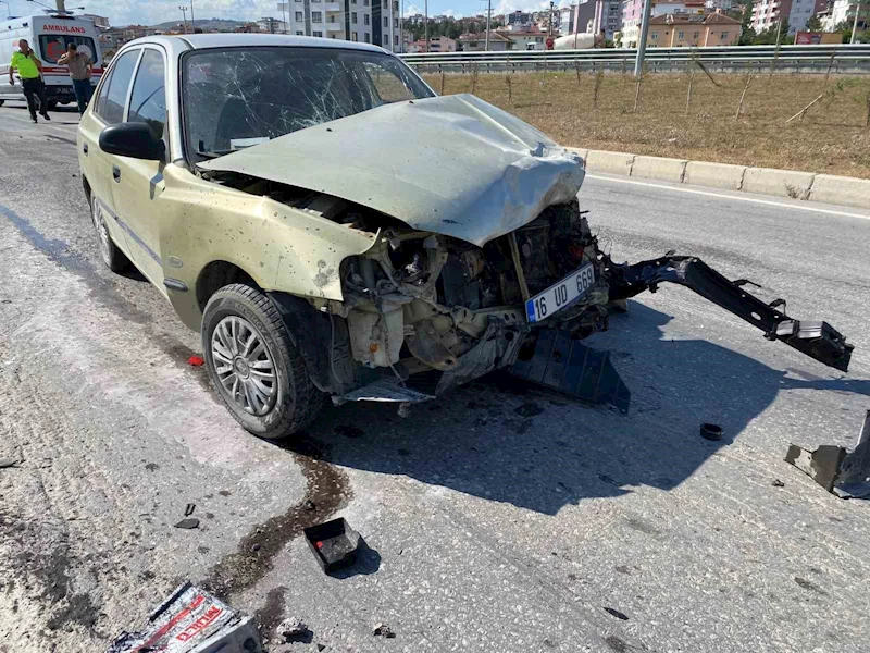 Samsun’da otomobil ile pikap çarpıştı: 1 yaralı

