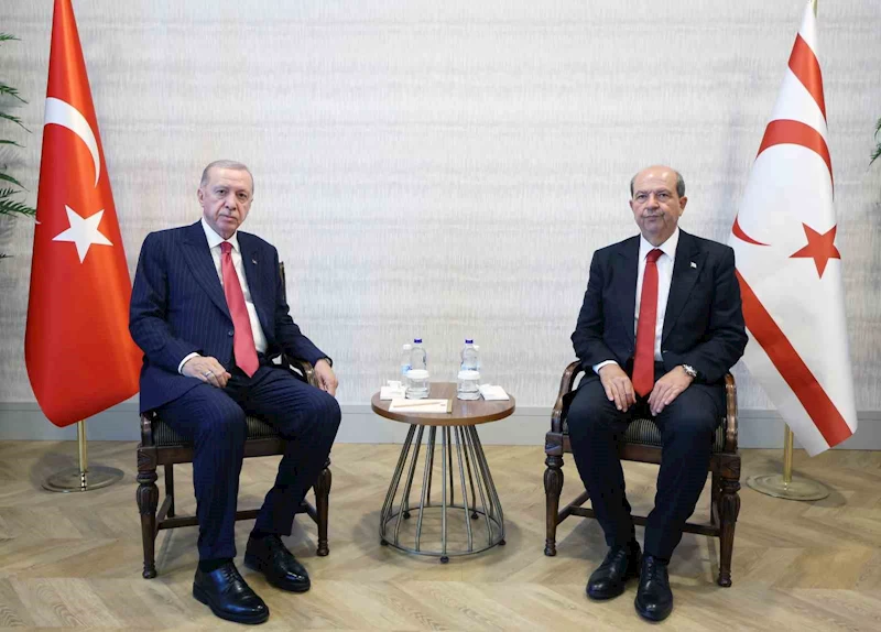 Cumhurbaşkanı Erdoğan, KKTC Cumhurbaşkanı Tatar ile görüştü
