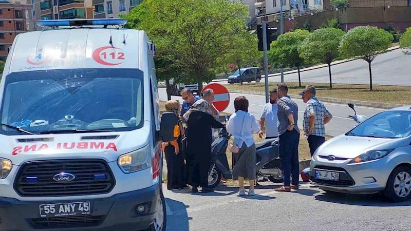 Samsun’da otomobil ile motosiklet çarpıştı: 1 yaralı
