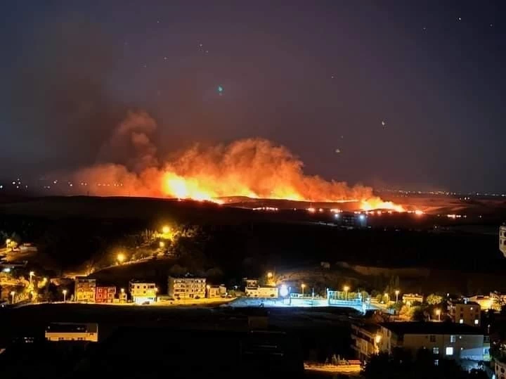 Diyarbakır’da anız yangını: Bölgedeki rüzgarın etkisiyle alevler geniş alana yayıldı
