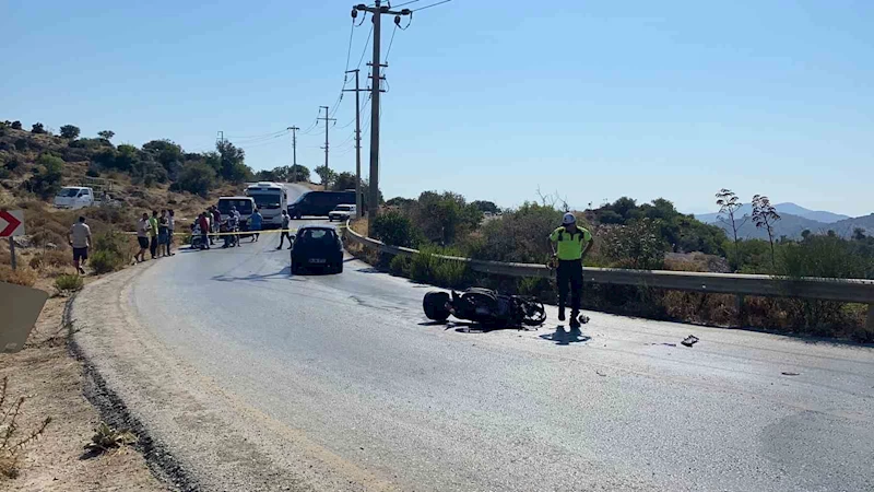 Otomobil ve motosiklet kafa kafaya çarpıştı: 1 ölü
