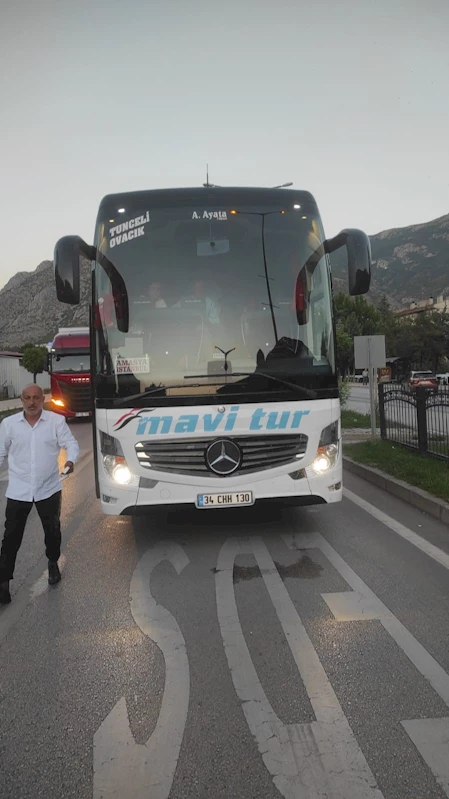 Amasya’da yolcu otobüsü yayaya çarptı
