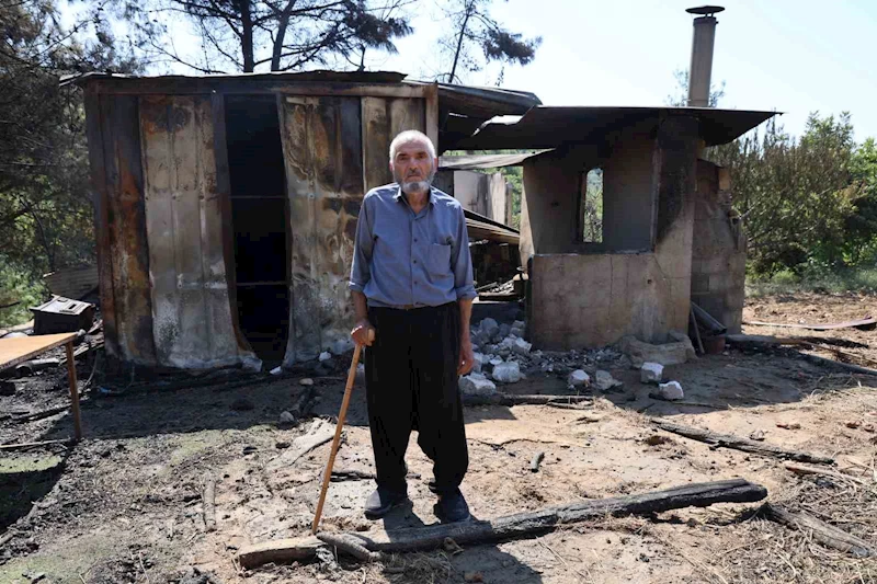 Orman yangınında evi yanan yaşlı adam: 