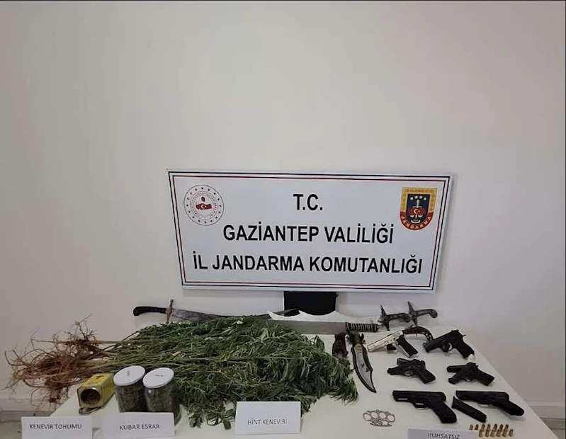 Gaziantep’te silah kaçakçılığı ve uyuşturucu operasyonu: 6 gözaltı
