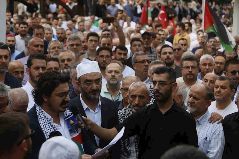 Bursa’da Haniye için basın açıklaması yapıldı: 