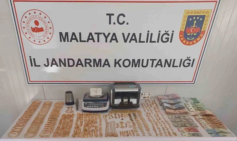 Jandarmadan Malatya’da 6 milyonluk kaçak altın operasyonu
