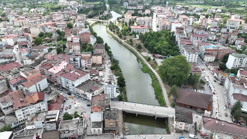 Terme Çayı ıslahında fore kazıklar tamam
