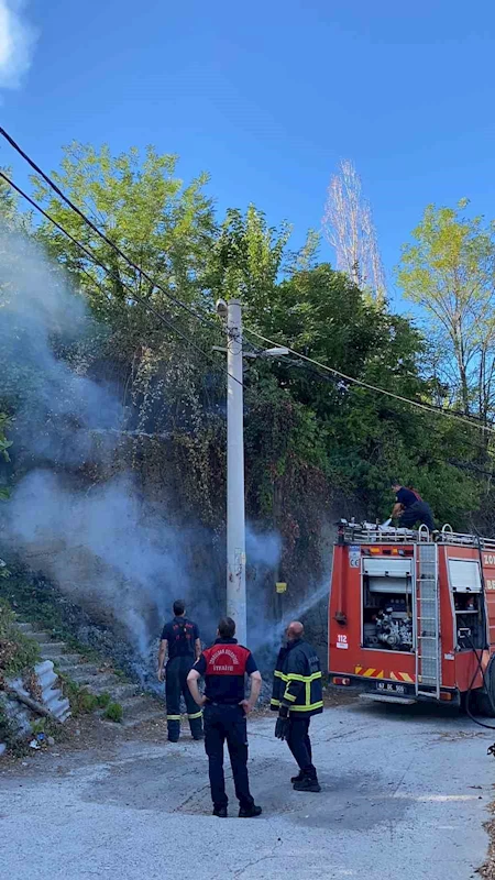 Ormanlık alanda yakılan ateş ekipleri harekete geçirdi
