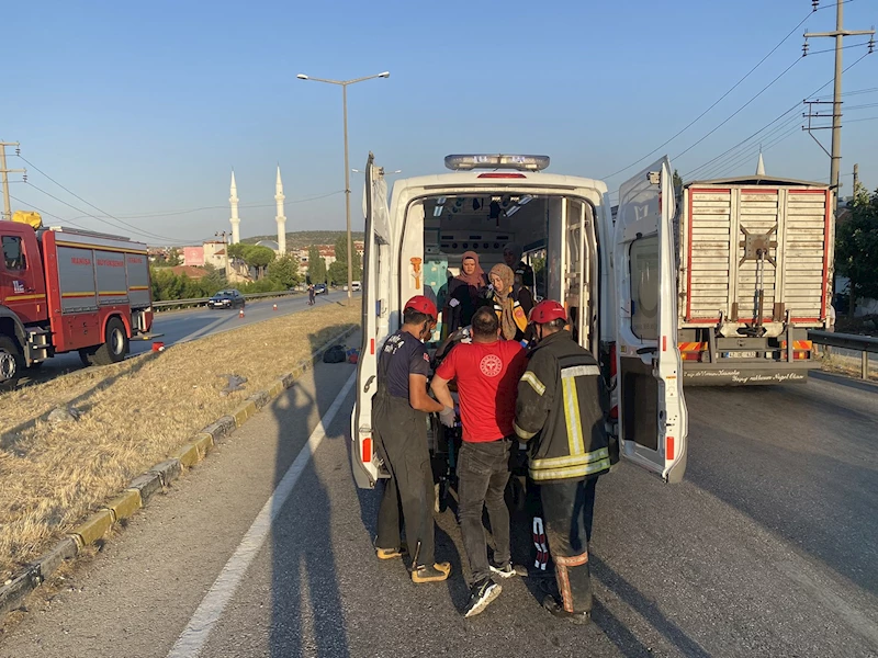 Manisa’da motosiklet devrildi: 1 yaralı
