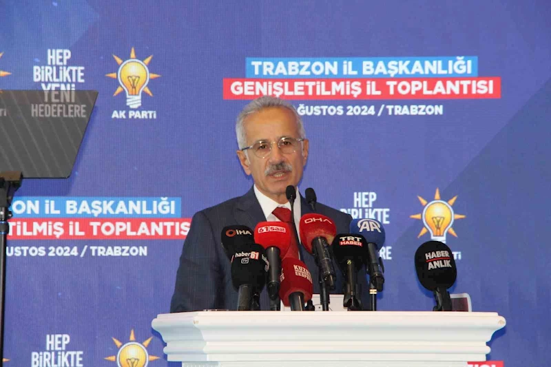 Bakan Uraloğlu: “Zigana Tüneli’nden açıldığı günden itibaren 2 milyon 200 bin üstünde araç geçti”
