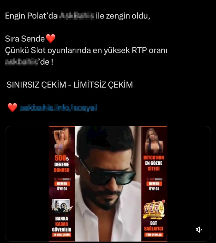 Bahis sayfasından Engin Polat reklamı
