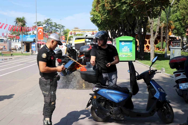 Polisten motosiklet sürücülerine dronlu denetim: 210 bin TL ceza kesildi, 11 motosiklet trafikten men edildi
