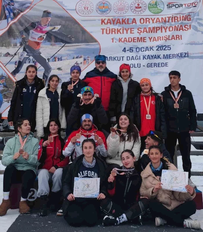 Vanlı sporcular kayakla oryantiringde 14 madalya kazandı
