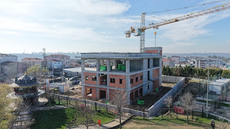 Sultangazi Belediyesi Yayla Mahallesi Gençlik, Spor ve Sağlık Merkezi’nin yapımı sürüyor
