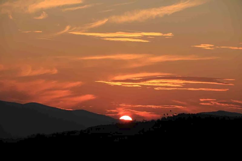 Ilgaz Dağı’nda gün batımı mest etti
