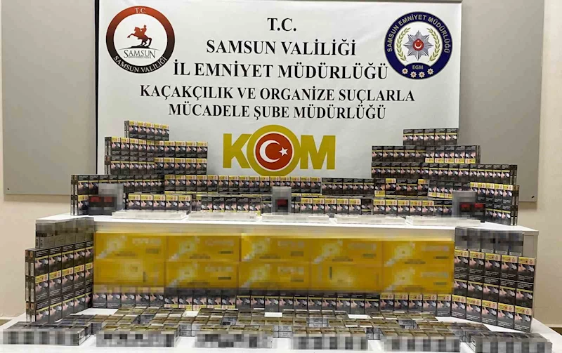 Samsun’da gümrük kaçağı sigara ele geçirildi
