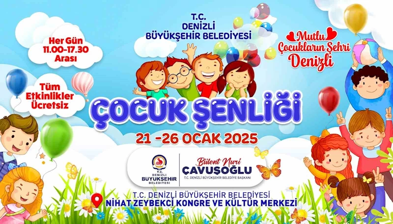 Denizli Büyükşehirden çocuklara şenlik müjdesi
