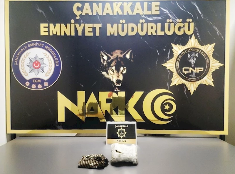 Çanakkale’de 544 gram skunk ele geçirilen şüpheli tutuklandı
