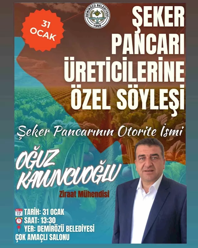 Demirözü’nde şeker pancarı üreticilerine yönelik söyleşi düzenlenecek
