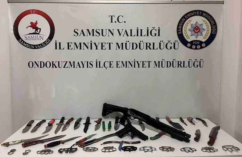 Samsun’da ruhsatsız silah ele geçirildi
