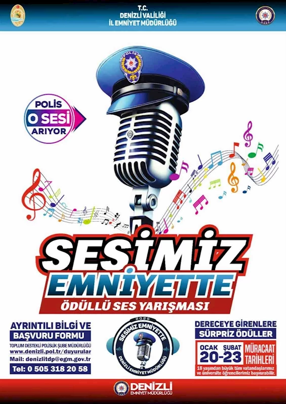 ‘Sesimiz Emniyette’ ses yarışması başladı
