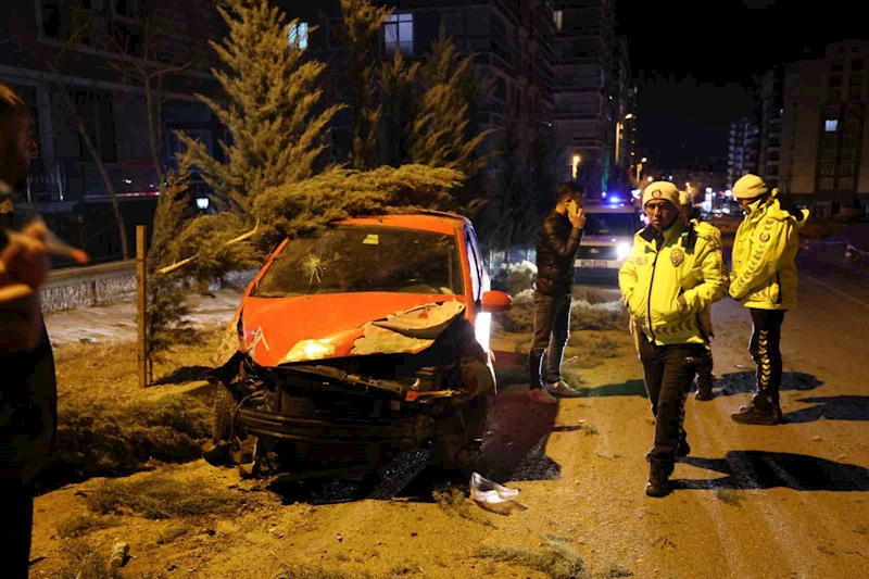 Kaza yapan alkollü sürücü, polise ecel teri döktürdü
