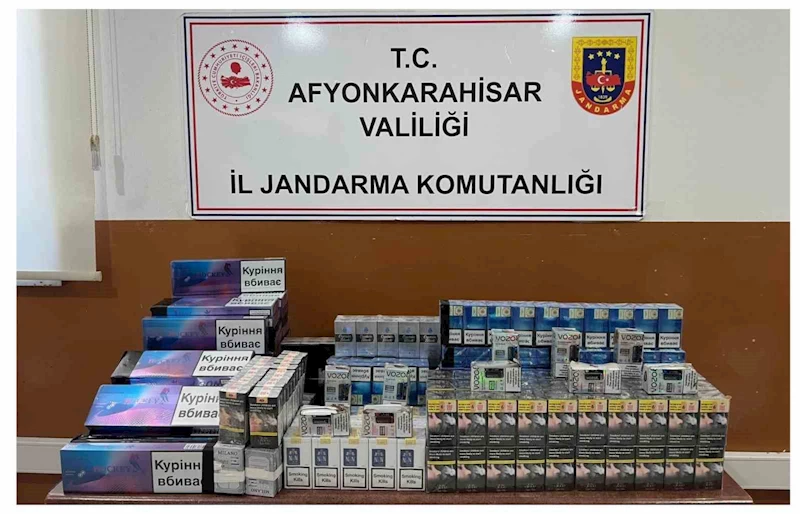 Afyonkarahisar’da kaçak elektronik ve normal sigara ele geçirildi
